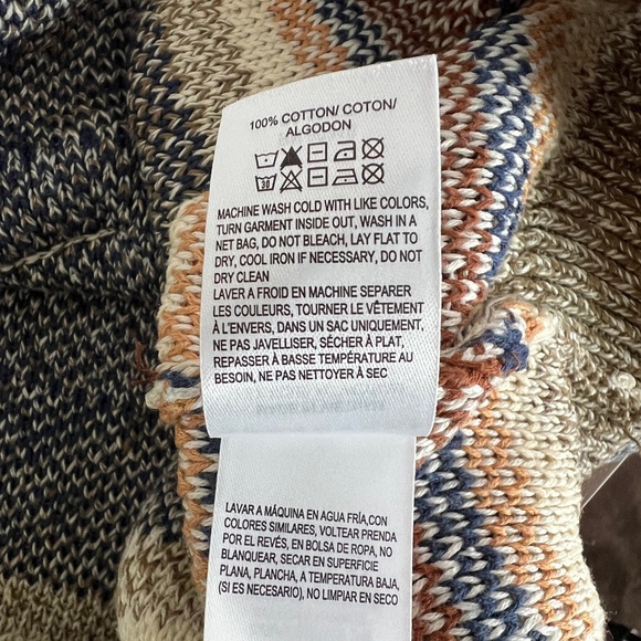 Lucky Brand Patterned Hooded Sweater – Tan, XL - Picture 10 of 11